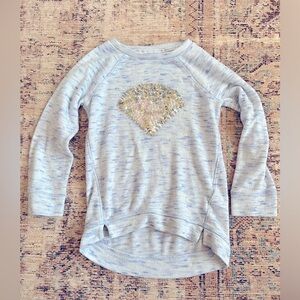 More Than Magic girls super soft light purple diamond sequin top size 4-5 xs
